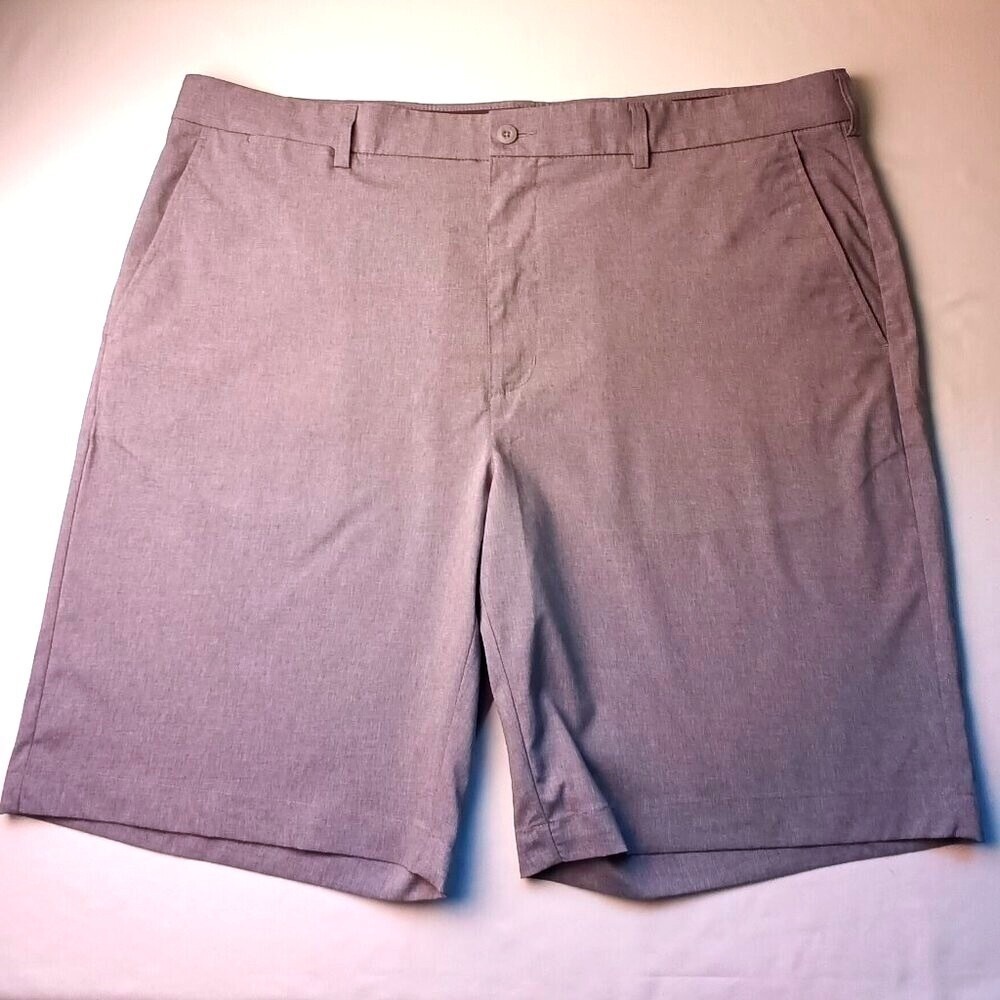 Grand Slam Mens Golf Shorts Gray Size 42 Stretch Performance Flat Front Athletic